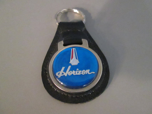 Vintage Leather Fob Key Holder for Plymouth Horizon Blue