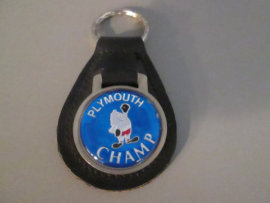 Vintage Leather Fob Key Holder for Plymouth Champ