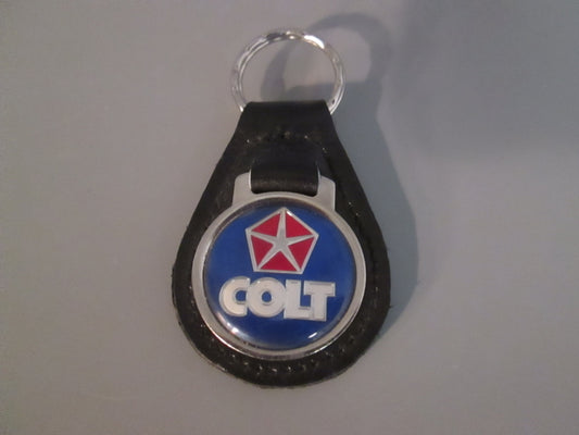 Vintage Leather Fob Key Holder for Dodge Colt