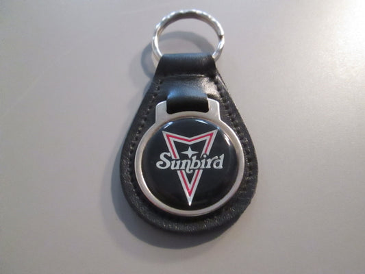 Vintage Leather Fob Key Holder for Pontiac Sunbird Black