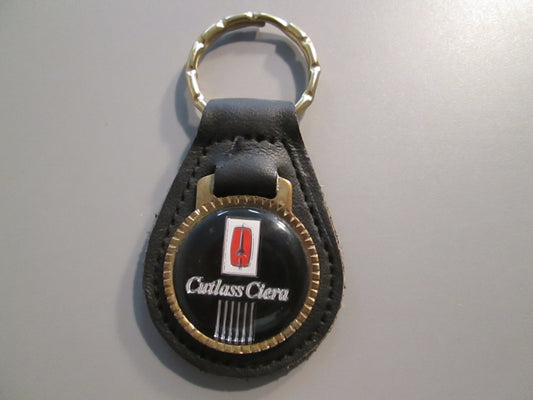Vintage Leather Fob Key Holder for Oldsmobile Cutlass Ciera Black