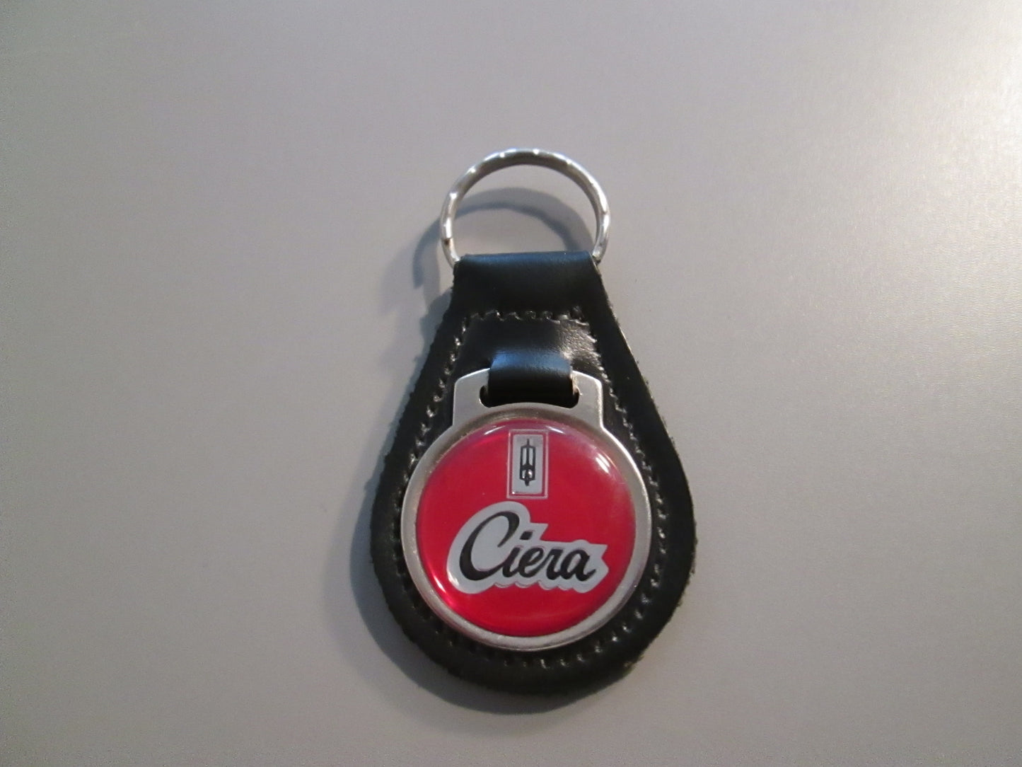 Vintage Leather Fob Key Holder for Oldsmobile Cutlass Ciera Red