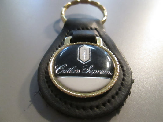 Vintage Leather Fob Key Holder for Oldsmobile Cutlass Supreme Black