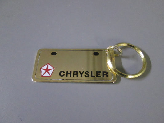 Brass License Plate with Chrysler Logo