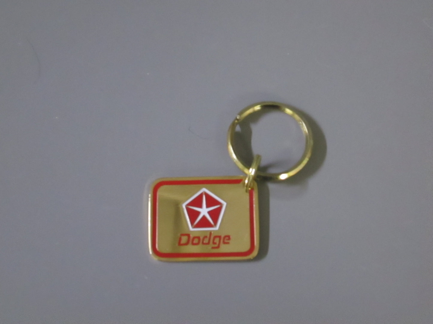 Brass Key Tag with Dodge Logo