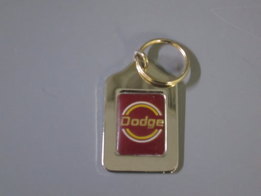 Brass Key Fob with Red Dodge Logo
