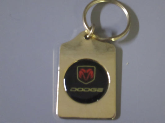 Brass Key Fob with Black Dodge Logo