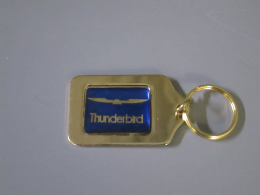 Brass Fob with Blue Thunderbird Logo