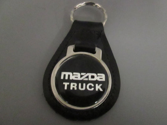Leather Fob Key Holder for Mazda Truck Silver