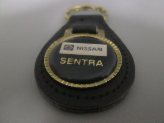Copy of Leather Fob Key Holder for Nissan Sentra Black/Gold
