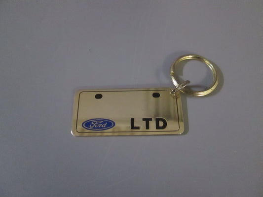Brass License Plate with Ford LTD Logo