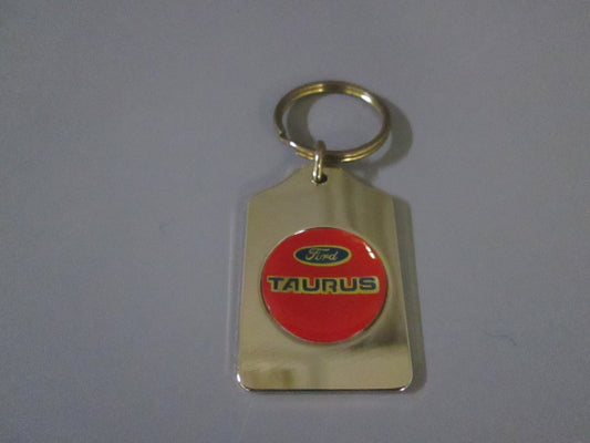 Brass Fob with Ford Taurus Logo Red