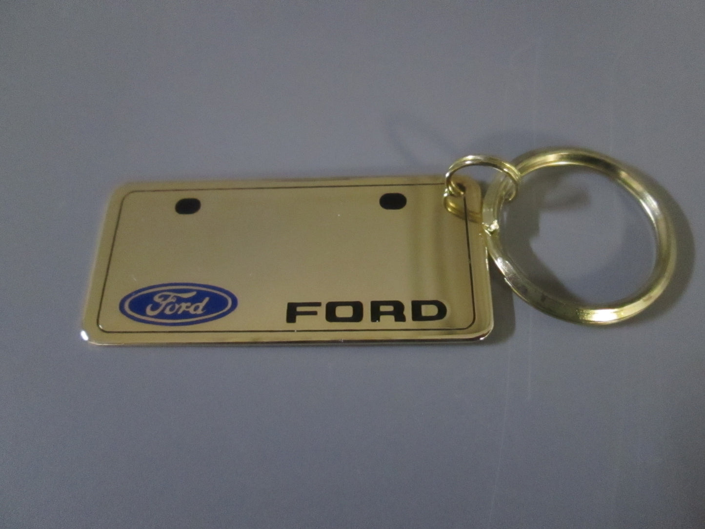 Brass License Plate with Ford  Logo