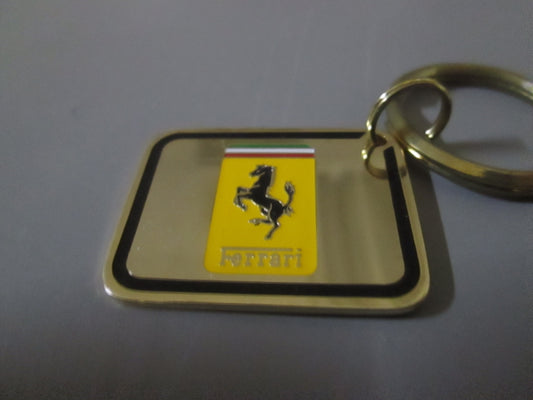 Brass Key Tag with Ferrari Logo