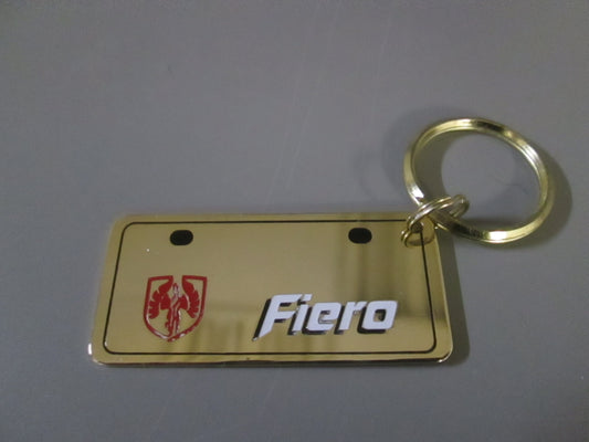 Brass License Plate with Fiero Logo