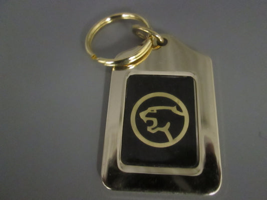 Brass Key Fob with Cougar Logo Black
