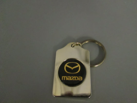 Brass Key Fob with Mazda Logo Black