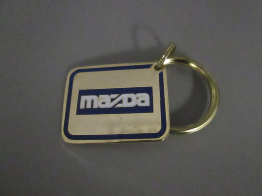Brass Key Tag with Mazda Logo