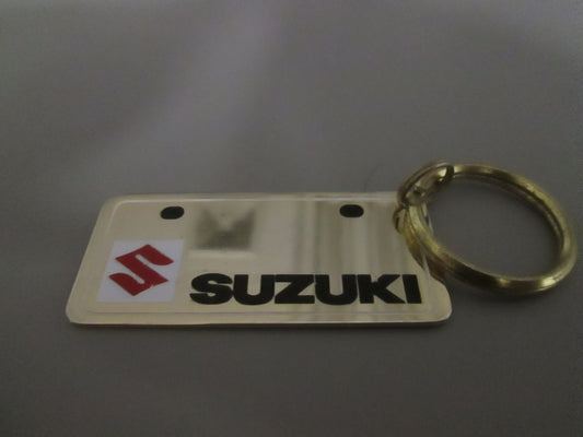 Brass License Plate with Suzuki Logo
