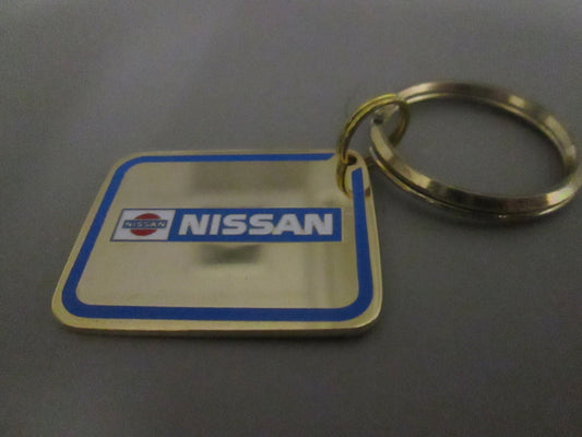 Brass Key Tag with Nissan Logo