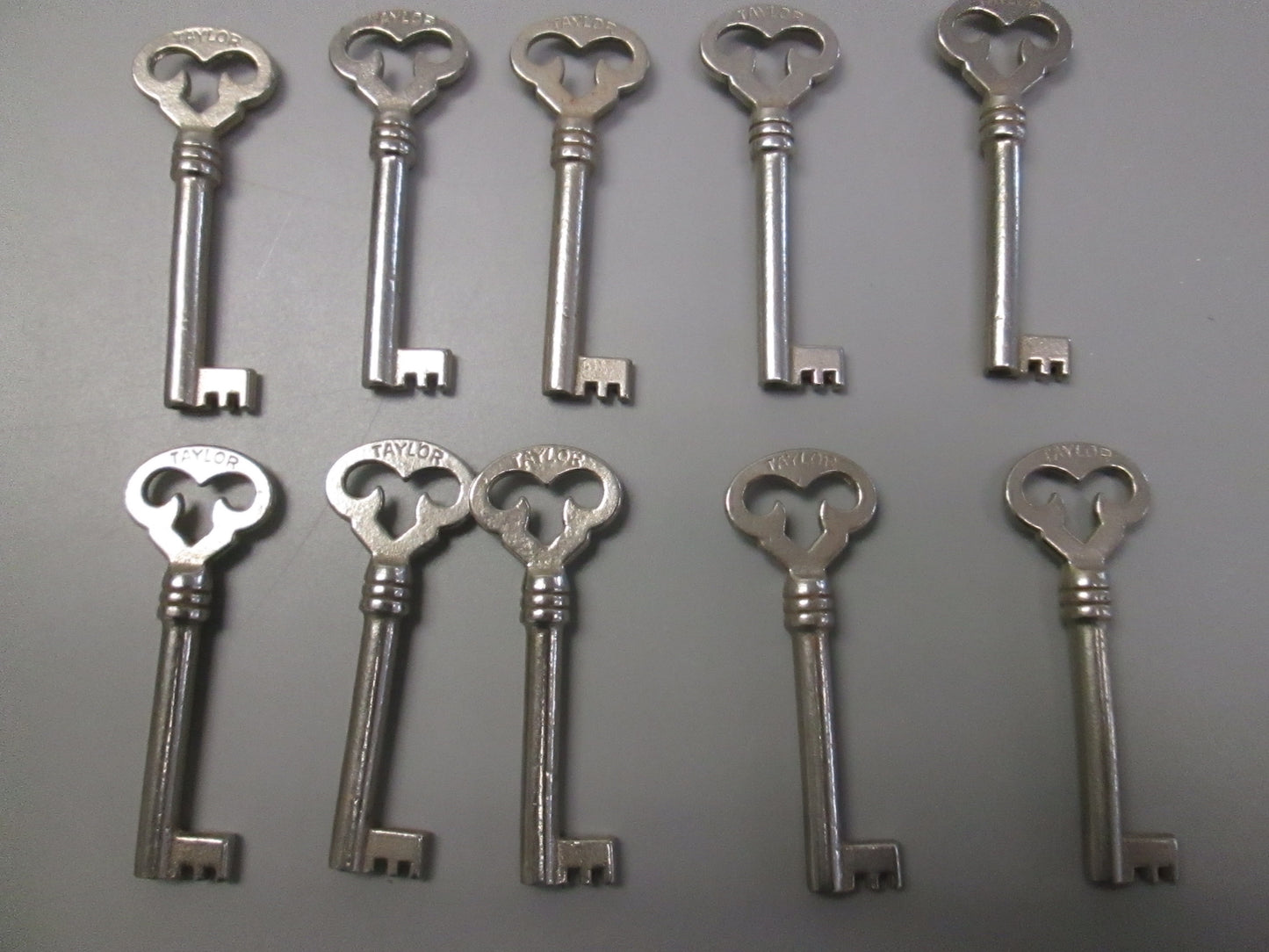 Taylor 635 Drilled Furniture Key Lot of 10