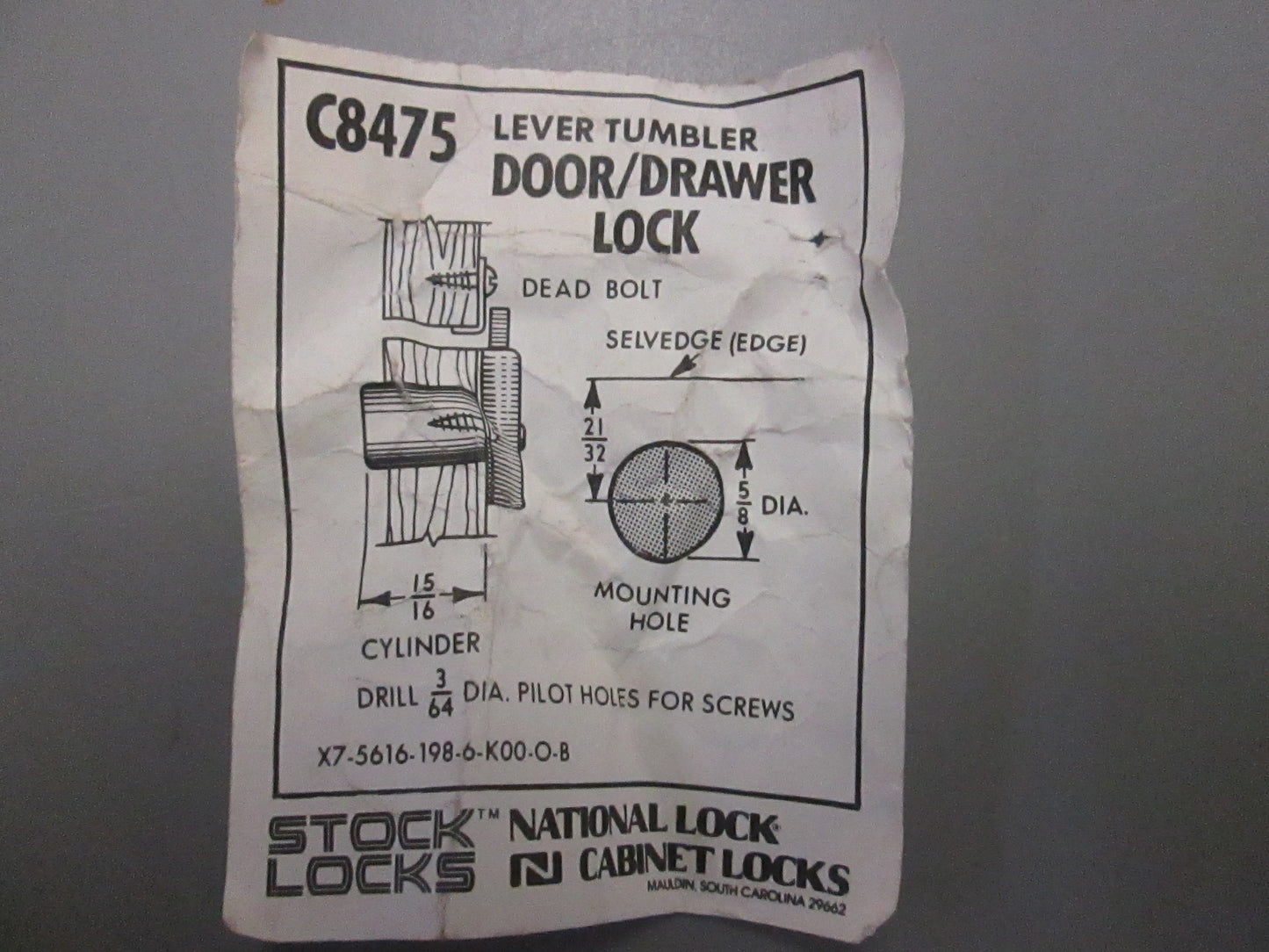 CompX National C8475 Door/Drawer Lock