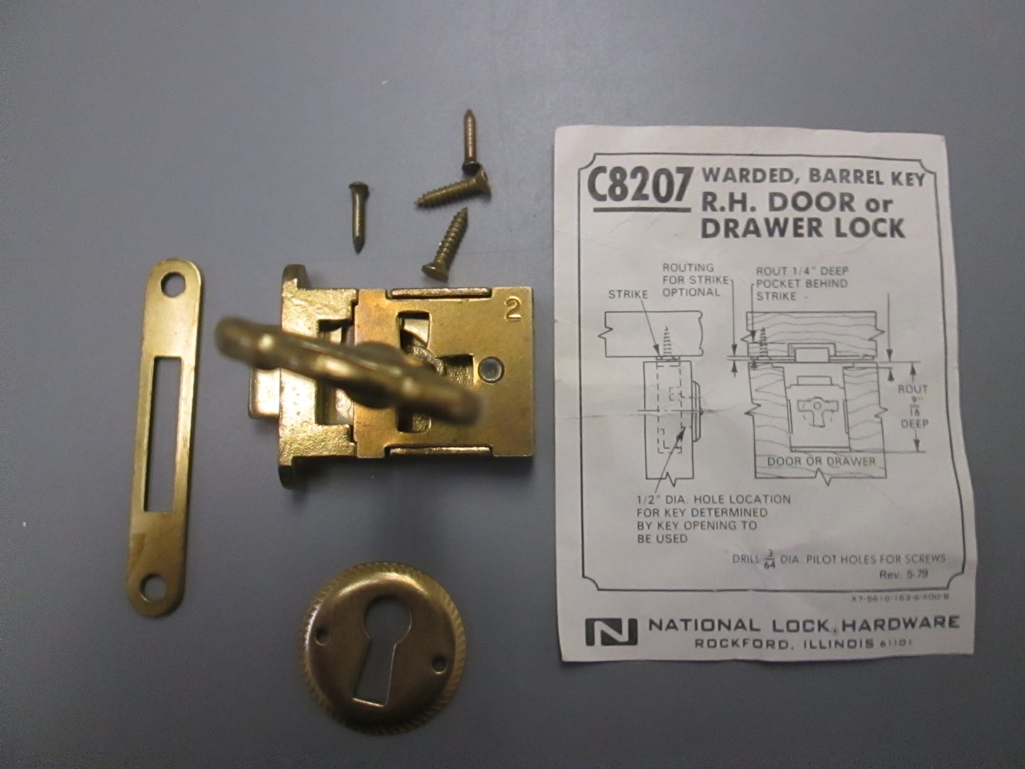 CompX National C870-KA-3 3PACK Right Hand Drawer Lock