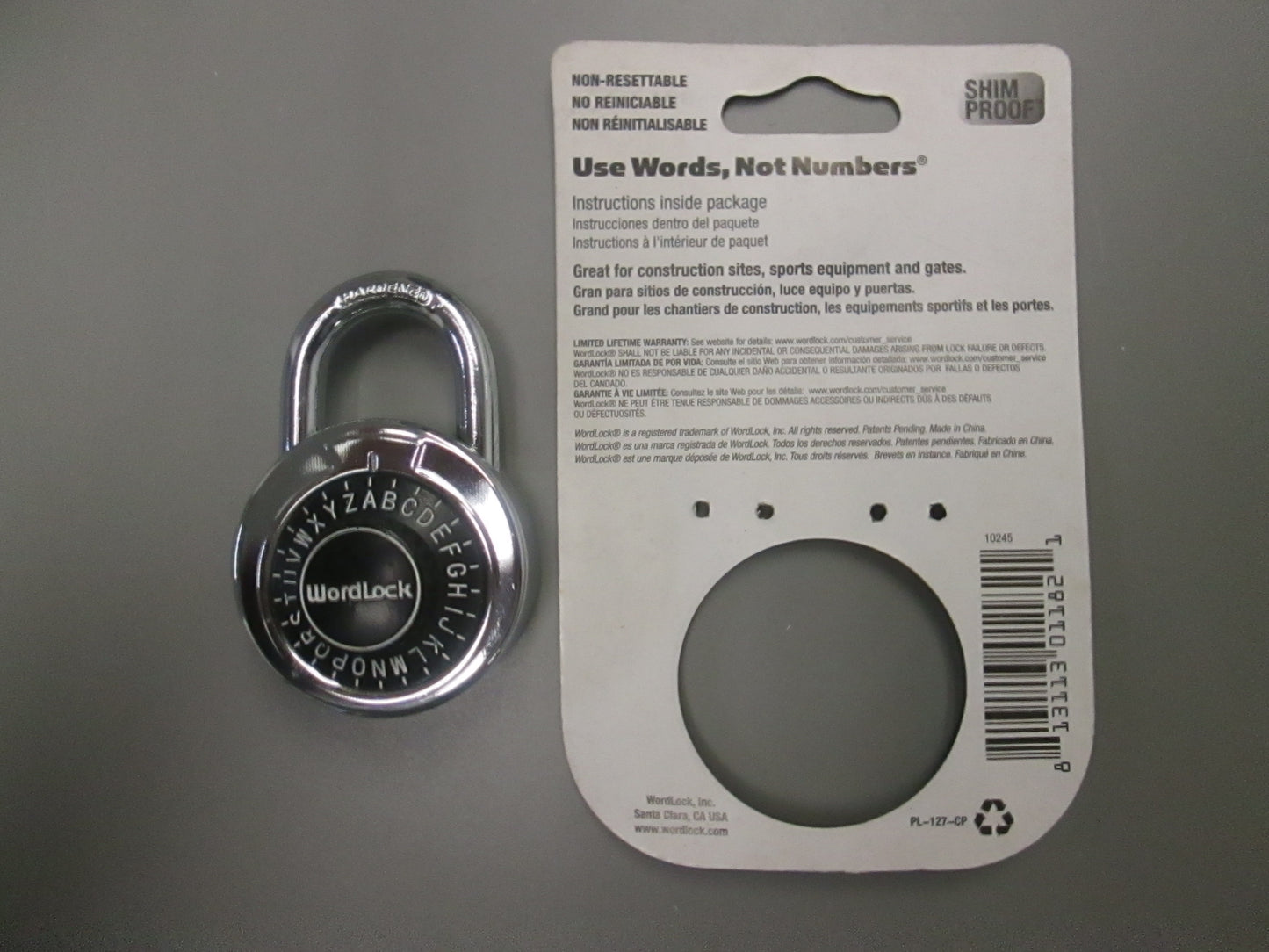 Wordlock 3 Letter Combination Padlock