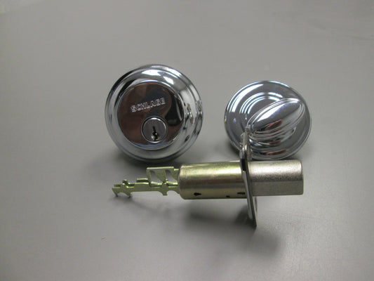 Schlage BA360 Single Cylinder Deadbolt KD Polished Chrome