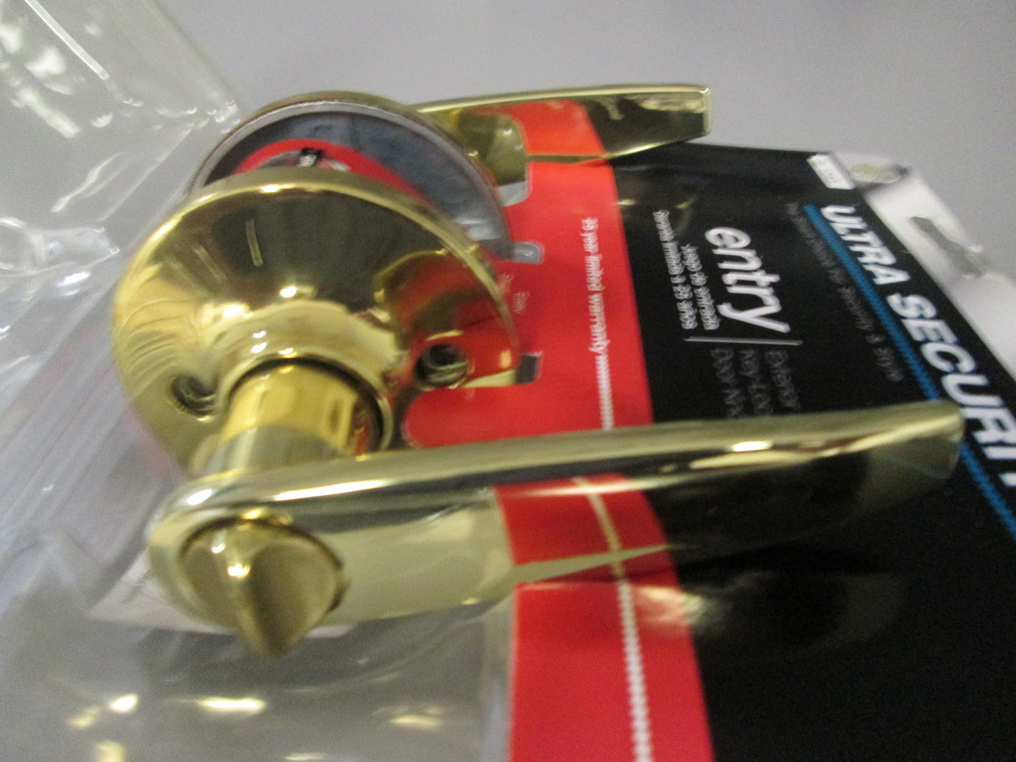 Ultra 44465 Keyed Entry Set with Wynnewood Style Levers Polished Brass