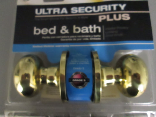 Ultra 43057 Light Duty Privacy Set with Plymouth Style Knobs Polished Brass