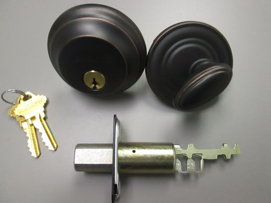 Schlage BA360 Single Cylinder Deadbolt KA3 Aged Bronze 2PACK