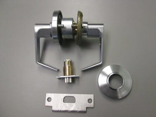 Schlage AL80PD Storeroom Lever Set with Saturn Style Levers Satin Chrome