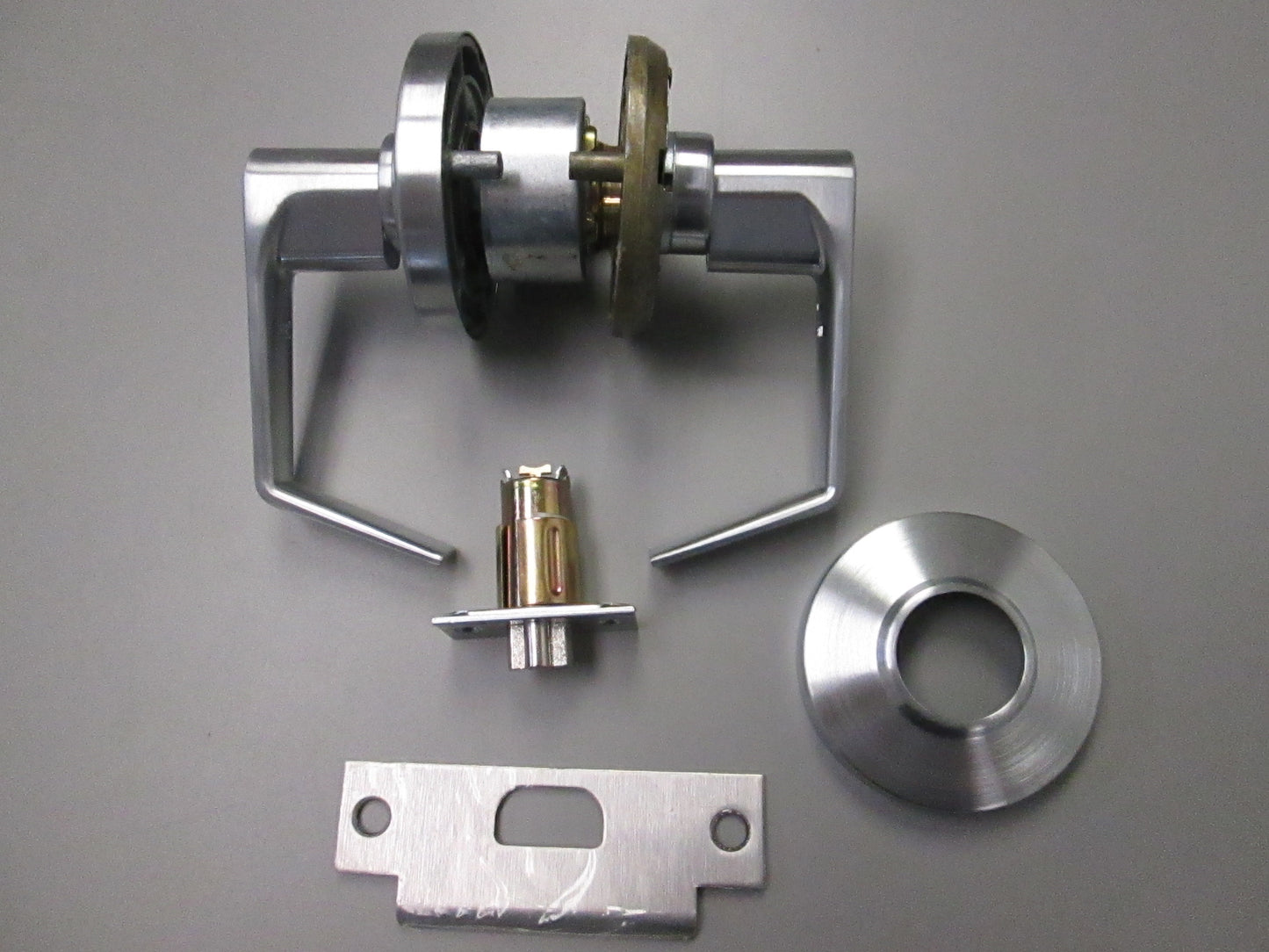 Schlage AL80PD Storeroom Lever Set with Saturn Style Levers Satin Chrome