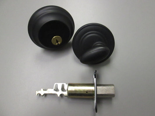 Schlage BA360 Single Cylinder Deadbolt KA2 Flat Black  2 PACK