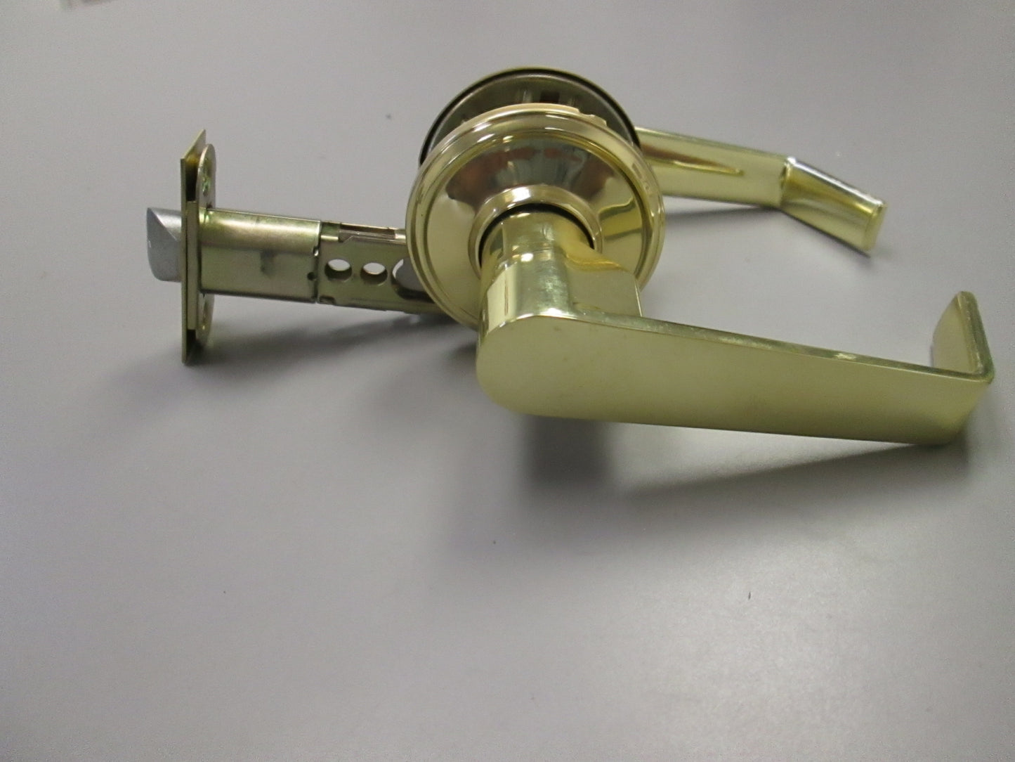 Arrow CL01SC Lever Passage Set with Solar Style Levers Polished Brass