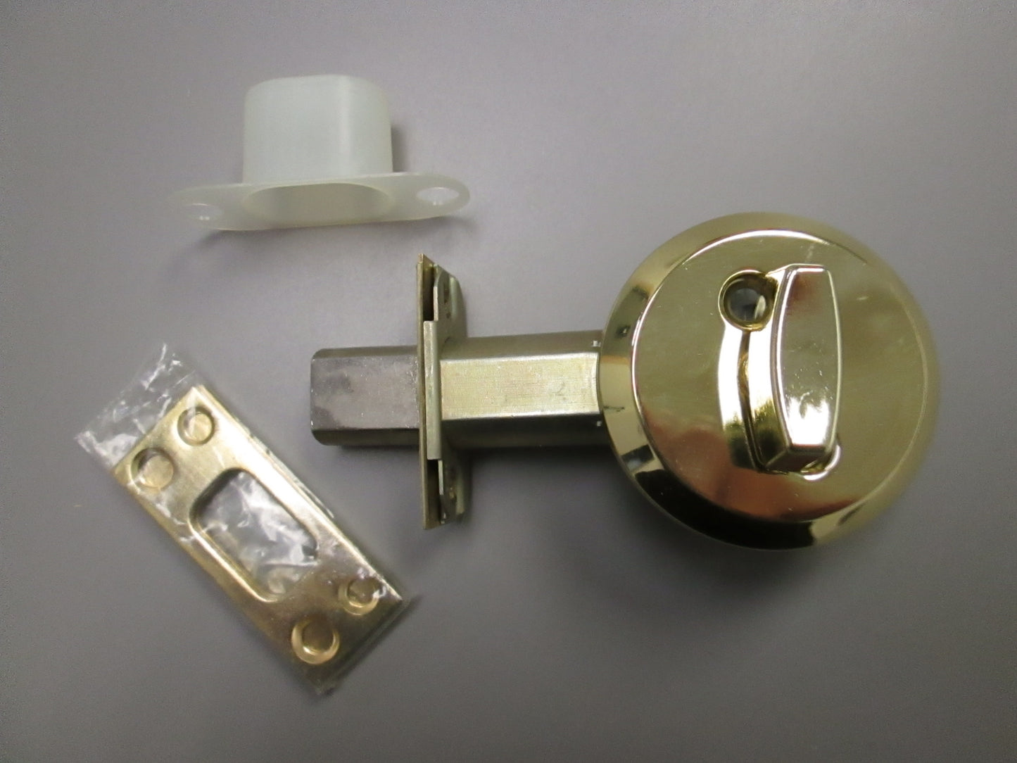 Arrow E60 Blind Bolt with Blank Trim Outside Polished Brass