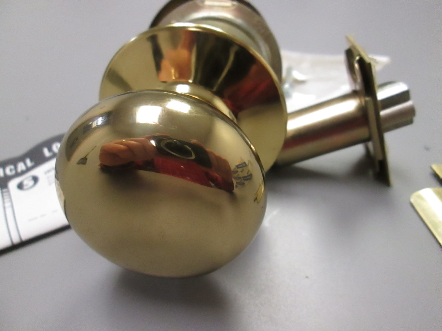 Arrow M04TA Cylindrical Privacy Set with Tudor Style Knobs Polished Brass