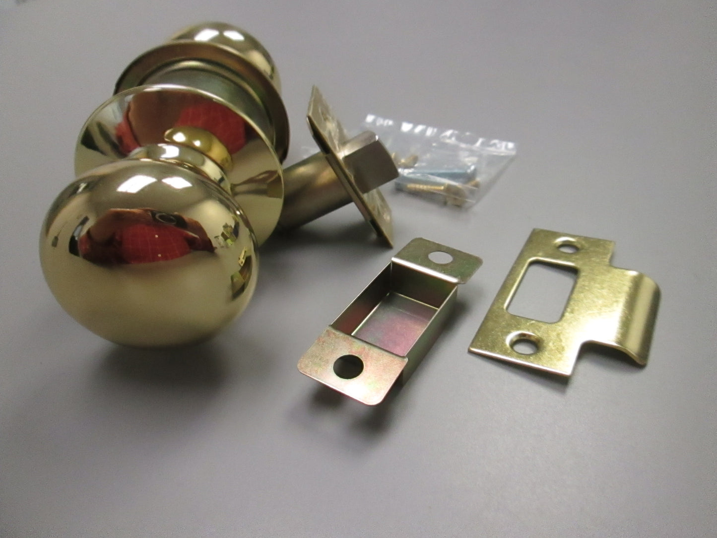 Arrow M01TA Cylindrical Passage Set with Tudor Style Knobs Polished Brass