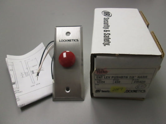 Locknetics 702 RD Entry Level Push Button to  Egress Electronically Locked Doors Narrow Plate