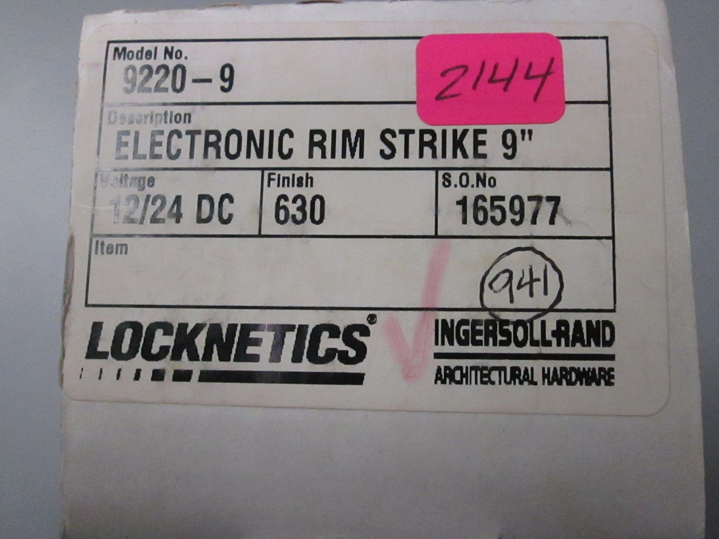 Locknetics 9220-9 Electric Strike-630