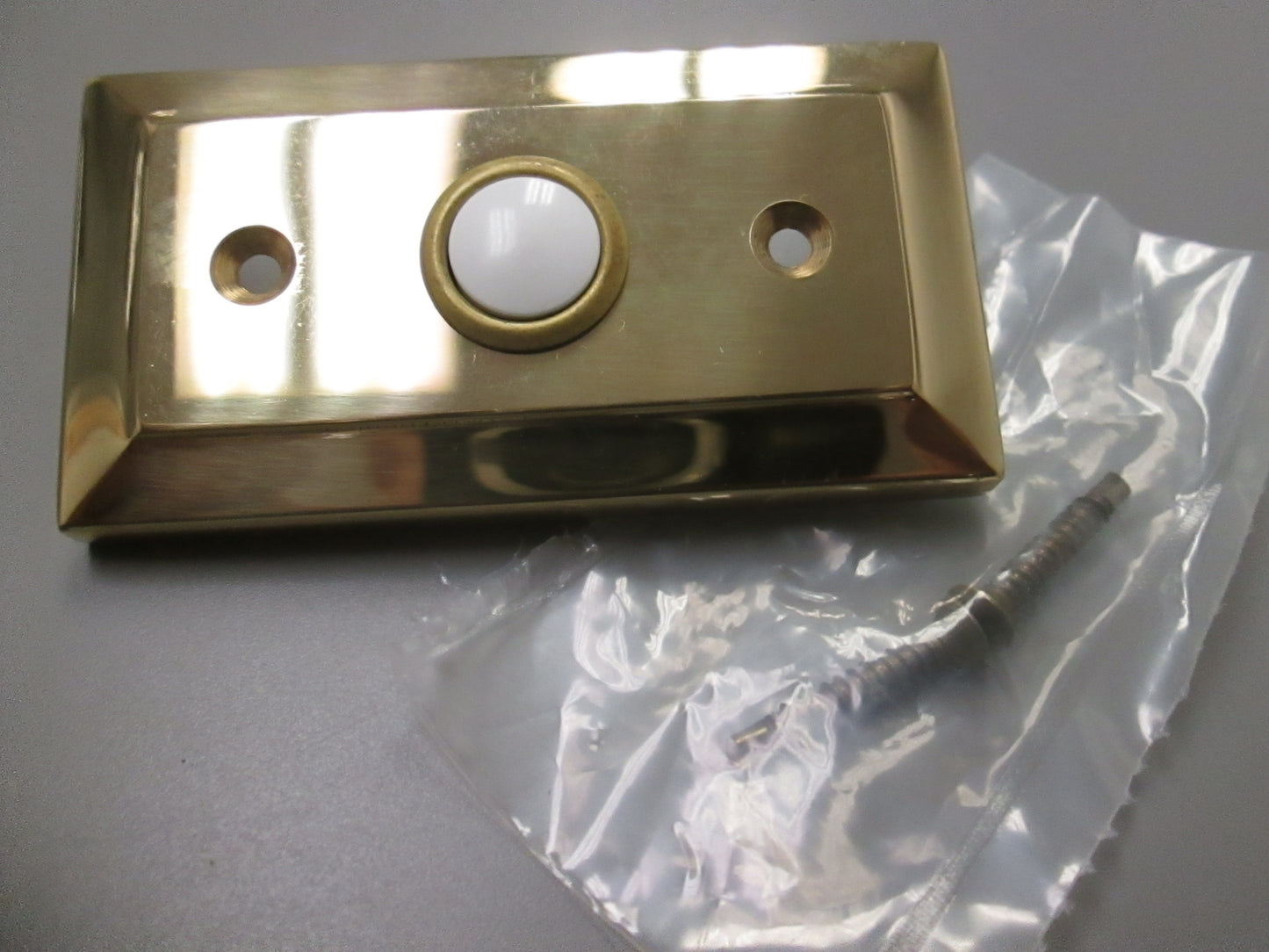 Polished Brass Decorative Door Bell Plate