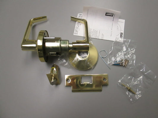 Falcon B101 D Passage Lever Set with Dane Style Levers Polished Brass