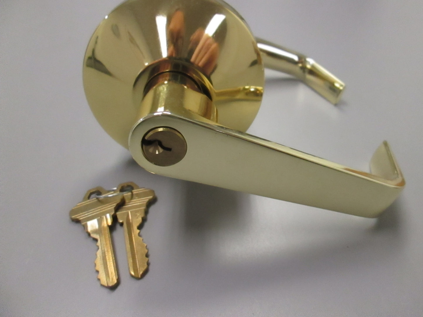 Falcon B511 D Entry Lever Set with Dane Style Levers Polished Brass