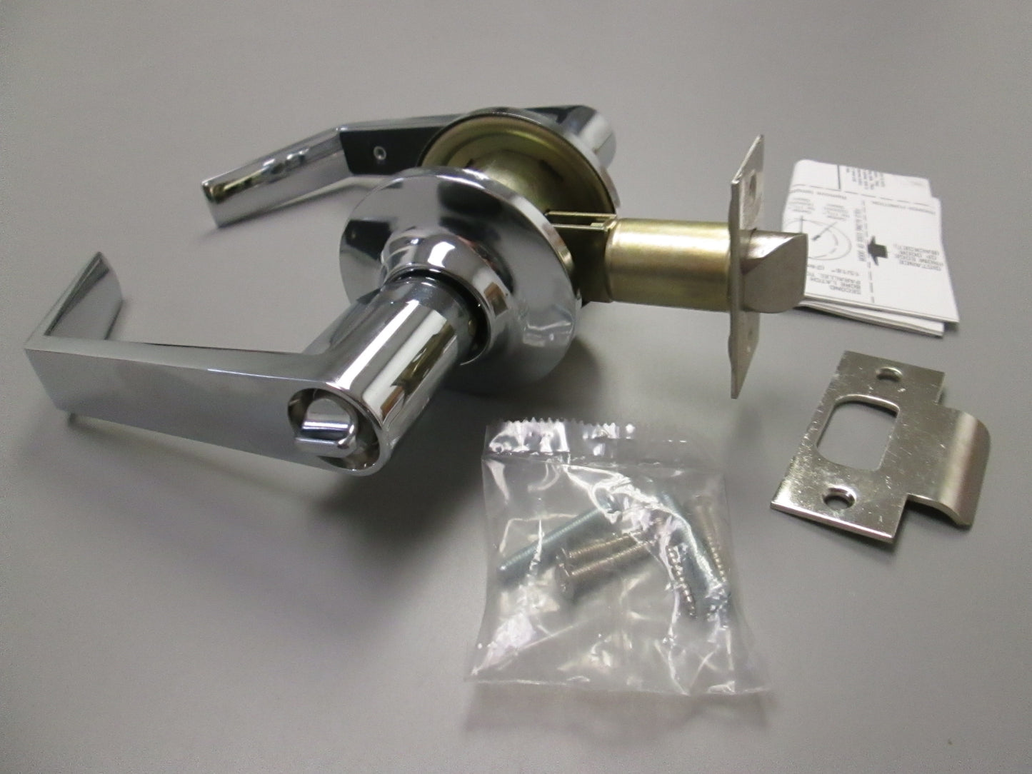 Falcon F521DG IC Entry Lever Set with Dane Style Levers for Removable Core Polished Chrome