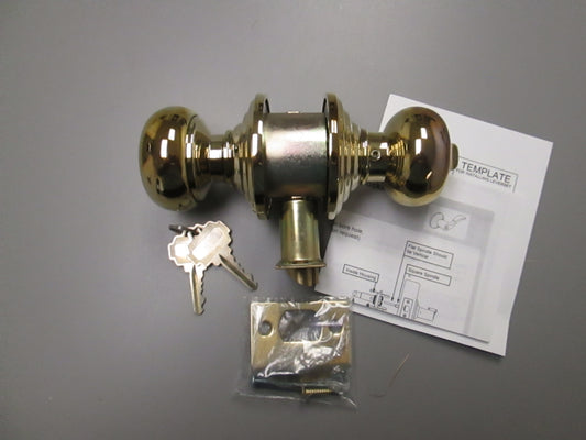 Emtek 5100 Entry Set with Providence Style Knob Titanium Plated Polished Brass