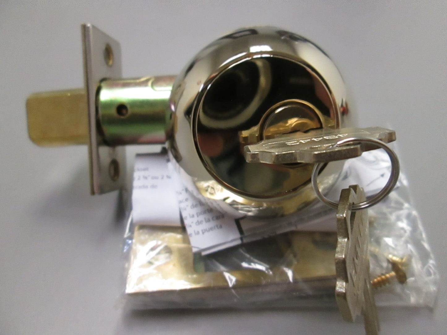 Emtek 8450 Single Cylinder Deadbolt Polished Brass Titanium