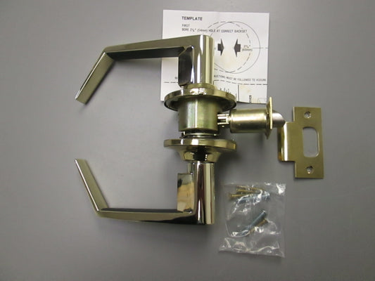 Falcon F331 Privacy Lever Set with Dane Style Levers Polished Brass