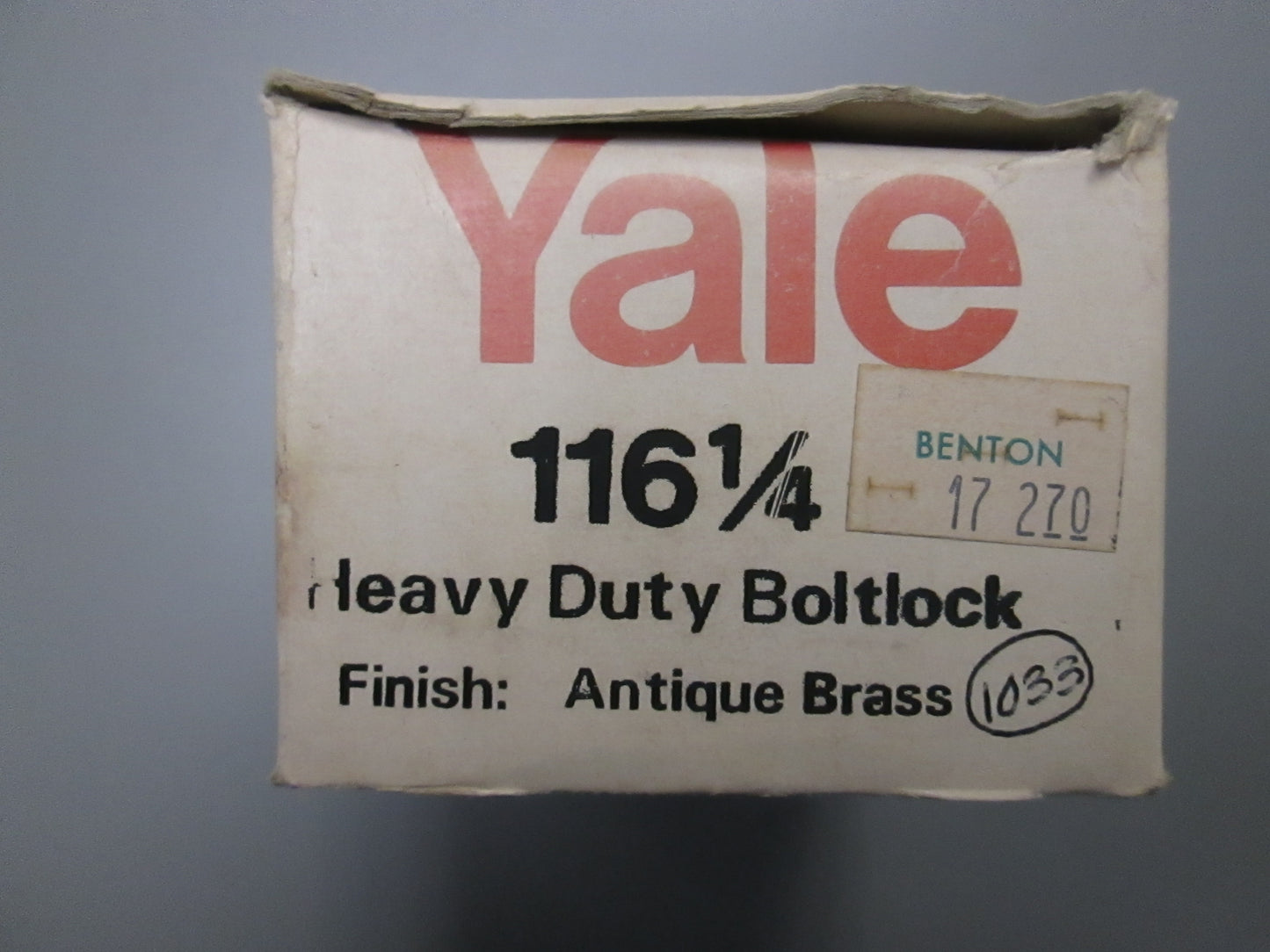 Yale 116 1/4 Double Cylinder Rim Deadbolt Antique Brass