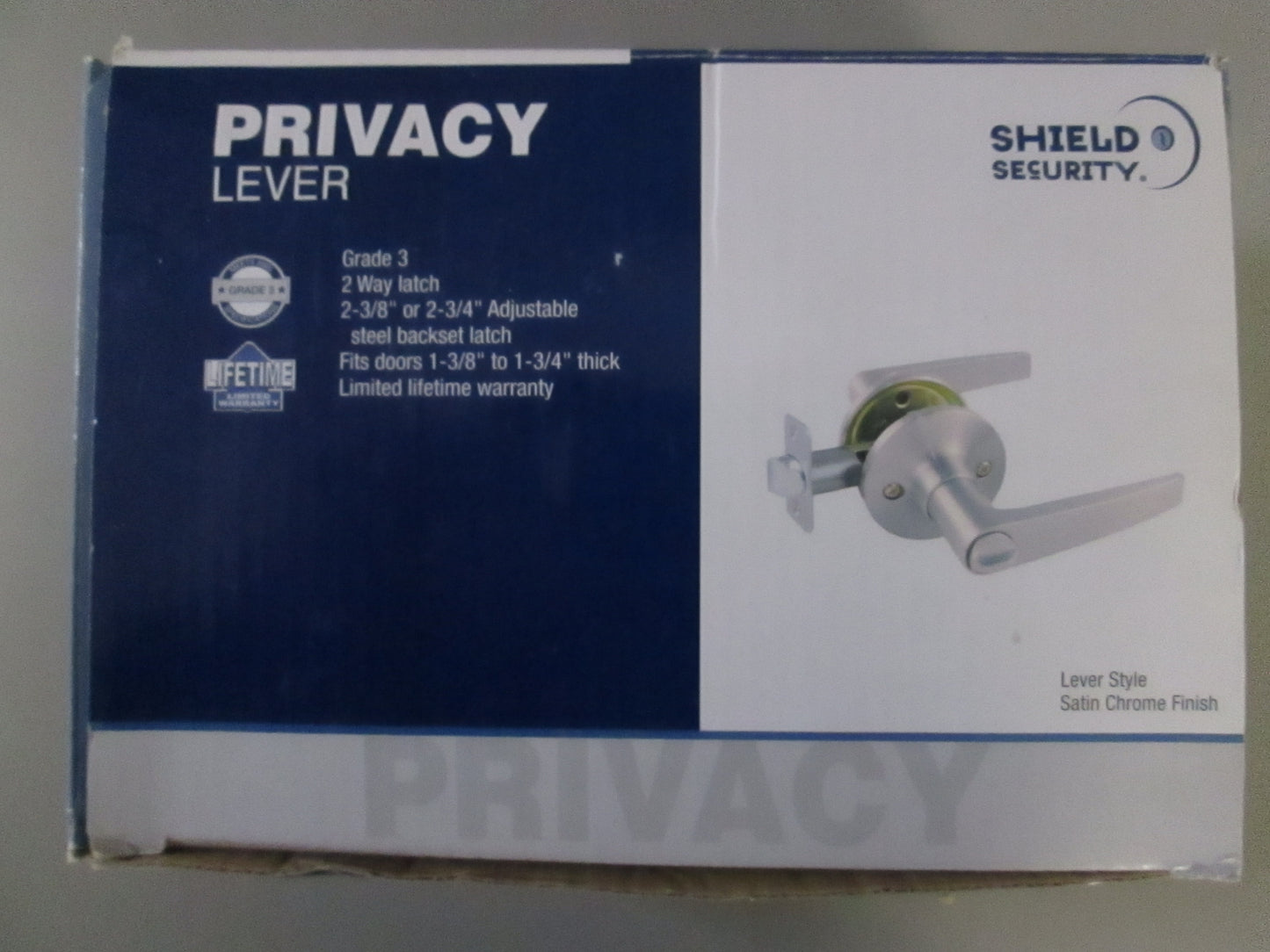Shield 913921 Privacy Levers Satin Chrome